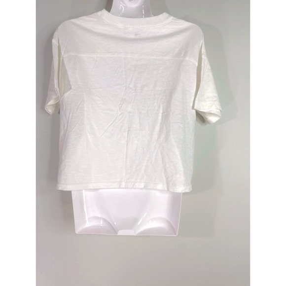 Aerie Women's Cropped Distressed Collar White Top XS NWT - Picture 4 of 7